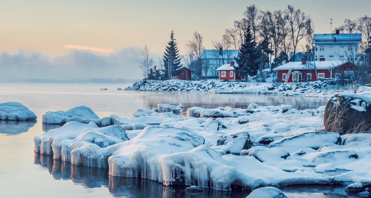 フィンランドの雪景色
