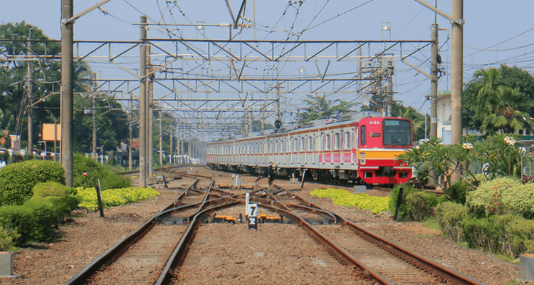 ジャカルタ市内の電車