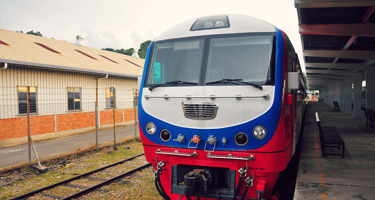 マニラ市内の電車