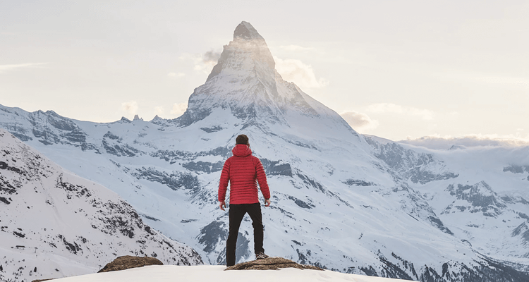 スイスの雪山