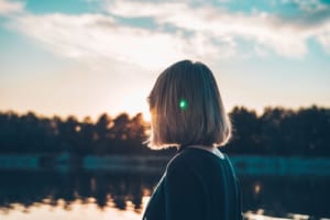 lake and girl